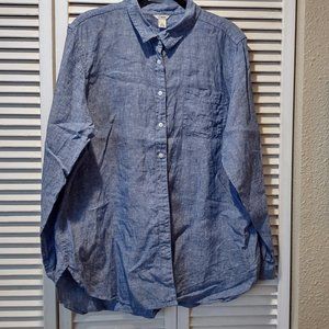 LL Bean Linen Shirt, Size XL, Like new